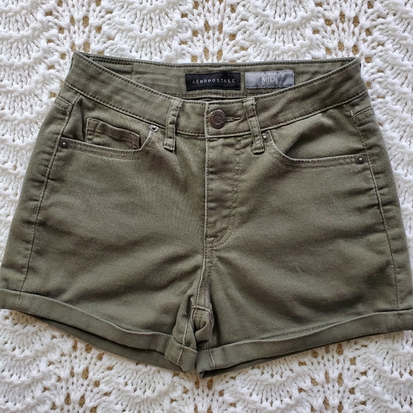 Aeropostale Pants - Aeropostale Midi Shorts Army Green Size 0